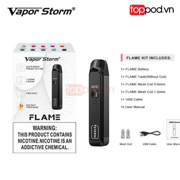 flame pod system kit 25w by vapor storm toppod 31