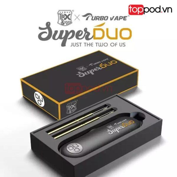 trx super duo pod system kit by turbo vape 1100mah toppod 4