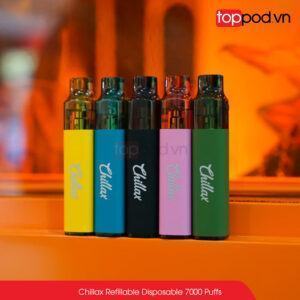 pod 1 lan chillax refillable disposable 7000 puffs toppod 2