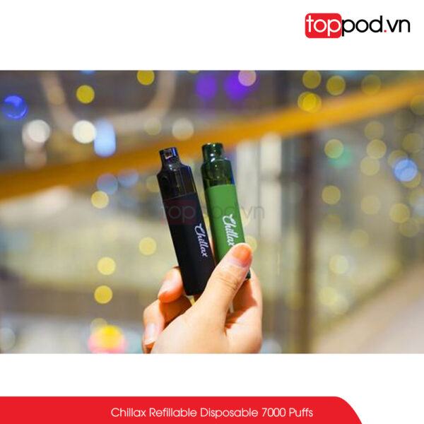 pod 1 lan chillax refillable disposable 7000 puffs toppod 5