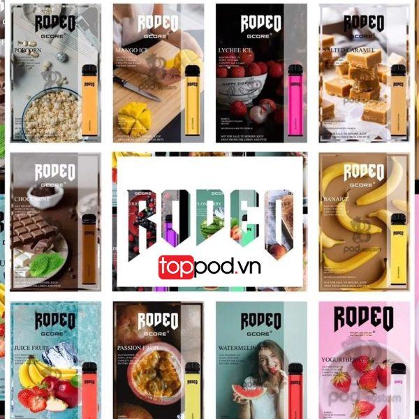 pod dung 1 lan rodeo 6ml 1 600 hoi disposable by gcore toppod