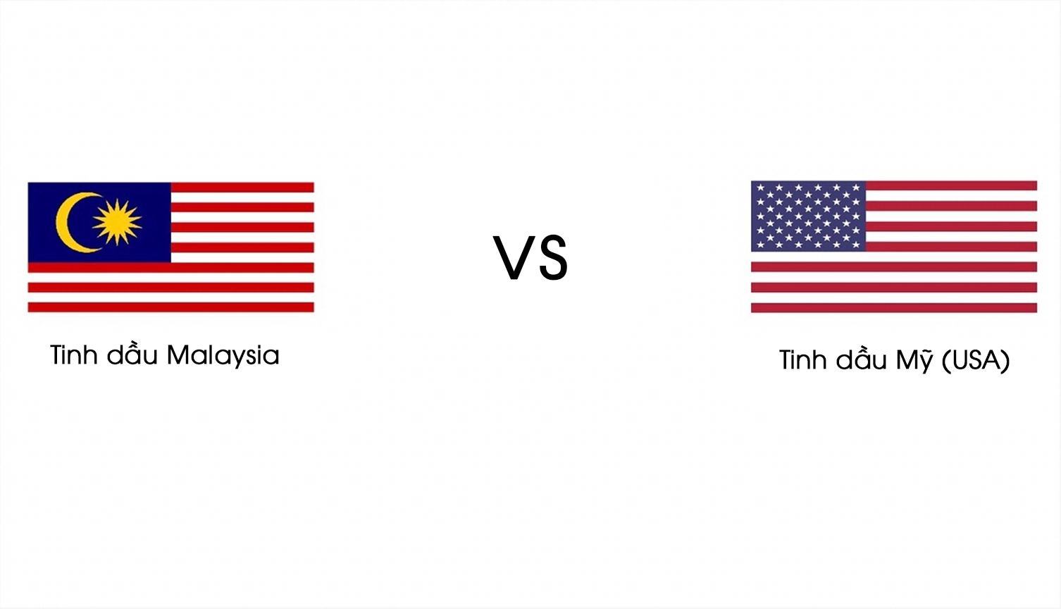 So sánh tinh dầu Mỹ (USA) và Malaysia