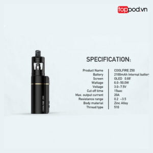 innokin coolfire z50 mod voi zlide tank starter kit toppod 9