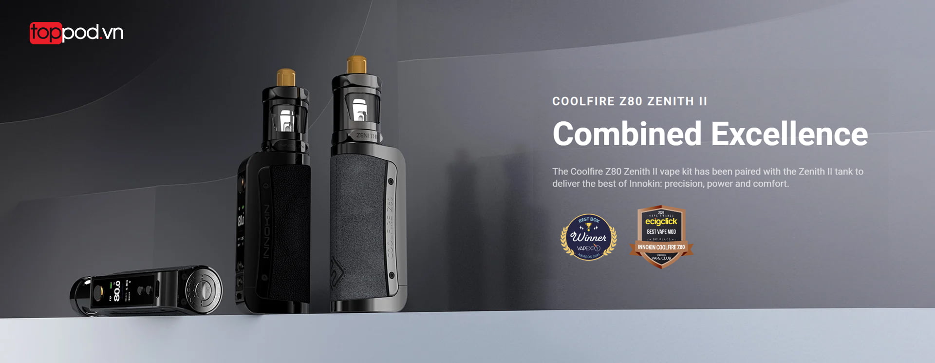 Innokin Coolfire Z80 Zenith II Kit đạt được rất nhiều giải thưởng quốc tế 
