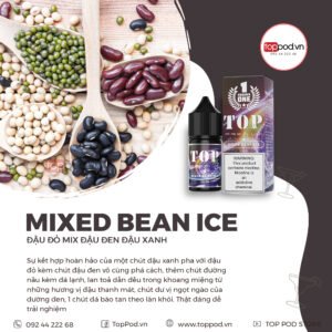 mixed bean ice dau do mix dau den dau xanh top salt 30ml toppod