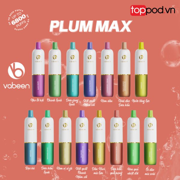 plum max disposable 6800 puffs toppod 14